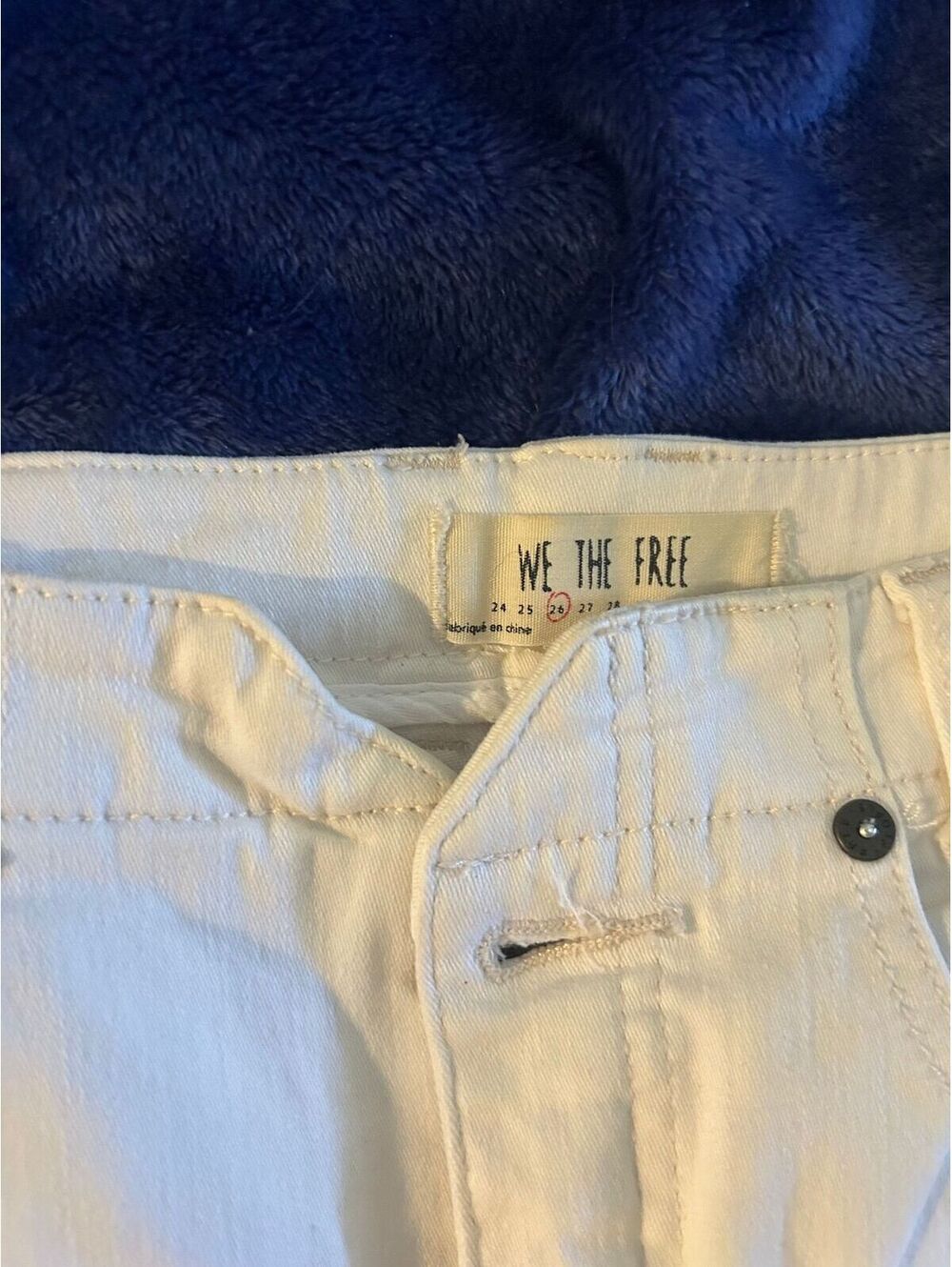 We the free white denim mini skirt size 26